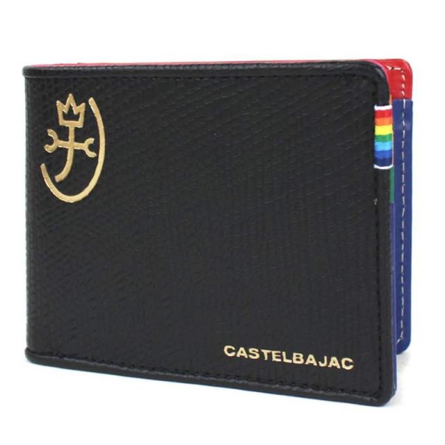 [カステルバジャック] レインボー 二つ折り財布 79613 (ブラック)