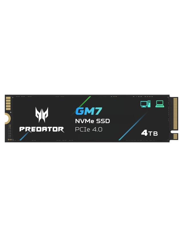 Acer Predator M.2 SSD GM7 NVMe1.4 2280 PCIe Gen4×4 超高速(最大読み取り：7400MB/s、最大書き込み：6500MB/s) 内蔵SSD 高耐久 3D NAND TLC PS5/PS5 Pro動作確認済み