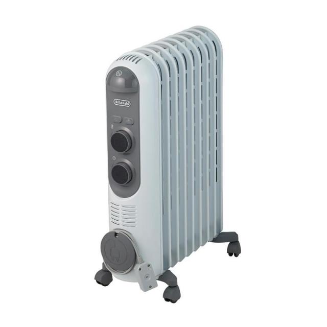デロンギ オイルヒーター アミカルド 最大10畳 ゼロ風暖房 ヒーター 電気ヒーター ホワイト＋ストーングレイ RHJ45M0912-SG 【デロンギファミリー登録で5年、修理も原則72時間以内対応】