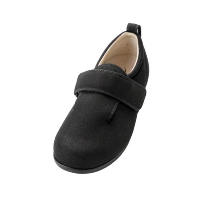 [徳武産業] あゆみシューズ ダブルマジック３ 施設用 足囲3E 両足 (27.0~27.5 cm 3E, ブラック)