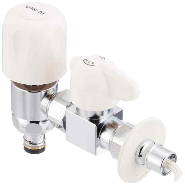 SANEI(サンエイ) 上部分岐 湯・水分岐 止水コック付き オートストッパー付き 呼び13 PB585-13
