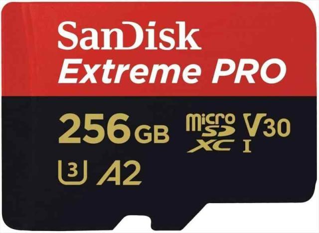 microSDXC 256GB SanDisk Extreme PRO SDSQXCD-256G-GN6MA R:200MB/s W: 140MB/s UHS-I U3 V30 4K Ultra 固定ディスク A2 Compatible with SD Adapt