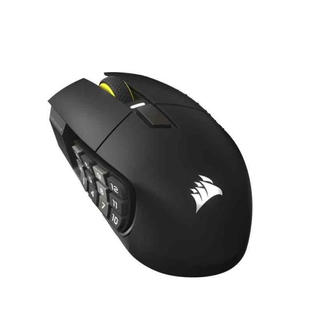 CORSAIR SCIMITAR ELITE WIRELESS SE MMOに最適な多ボタンのワイヤレスゲーミングマウスプログラム可能な16ボタン MARKSMAN S 33Kセンサー ワイヤレス Bluetooth (ブラック)