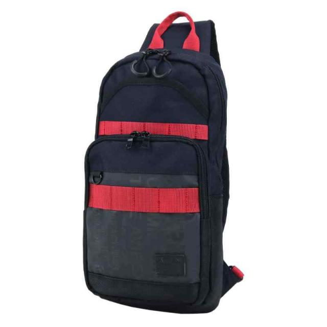 [アヴィレックス] ボディバッグ SUPER HORNET(スーパーホーネット) AVX601 コン/アカ（68）