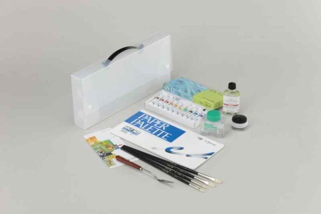クサカベ 油絵具 ストライプクリアボックスセット (10ml(4号))