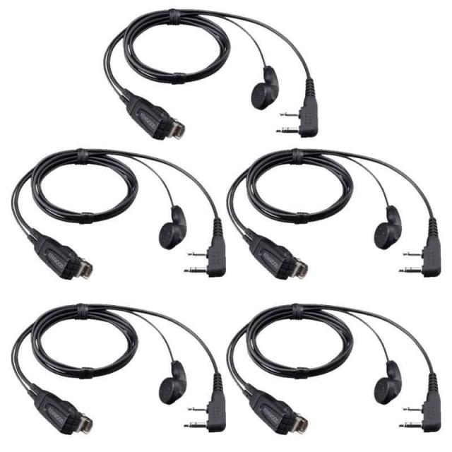 【セット品】ケンウッド用 EMC-3A 5個セットインカム イヤホン付きクリップマイクロホン イヤホンマイク