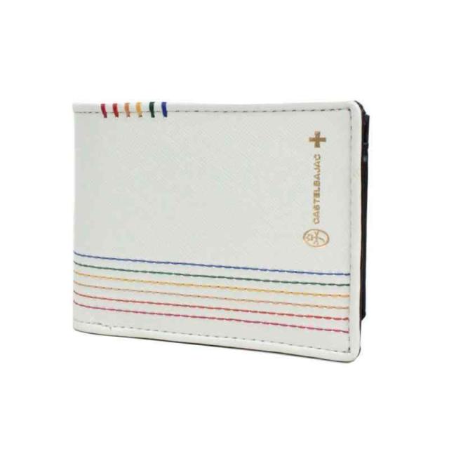 [カステルバジャック] 二つ折り財布 小銭入れあり Shest(シェスト) 027603 (ホワイト)