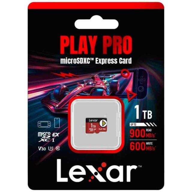 Lexar PLAY PRO microSDXC Express歌留多 1結核症 最高限度読み込む900MB/s最高限度書込600MB/s Nintendo Switch 4K映像 ド貸し付け金相応う 雨合羽 耐衝撃 並行？入品