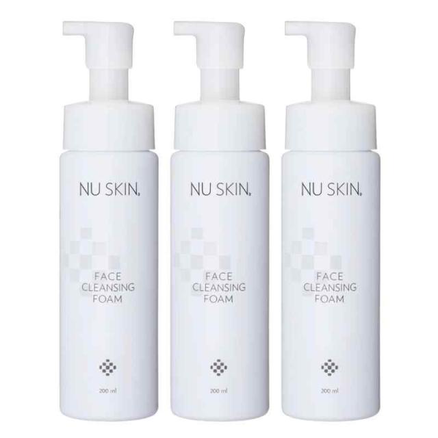 Nu Skin ニュースキン フェイス クレンジング フォーム | 200mL x 3 | 泡タイプ洗顔料 | キメ細かな泡 | グリセリン・トレハロース配合