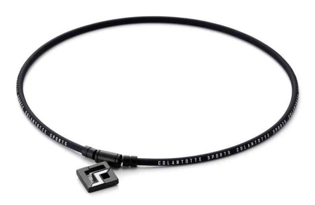 [コラントッテ] SPORTS PRO マグチタンネックレス SG160 磁気ネックレス スポーツネックレス メンズ (ループ：ブラック×ホワイト トップ：ブラックチタン×ホワイト, 51cm)