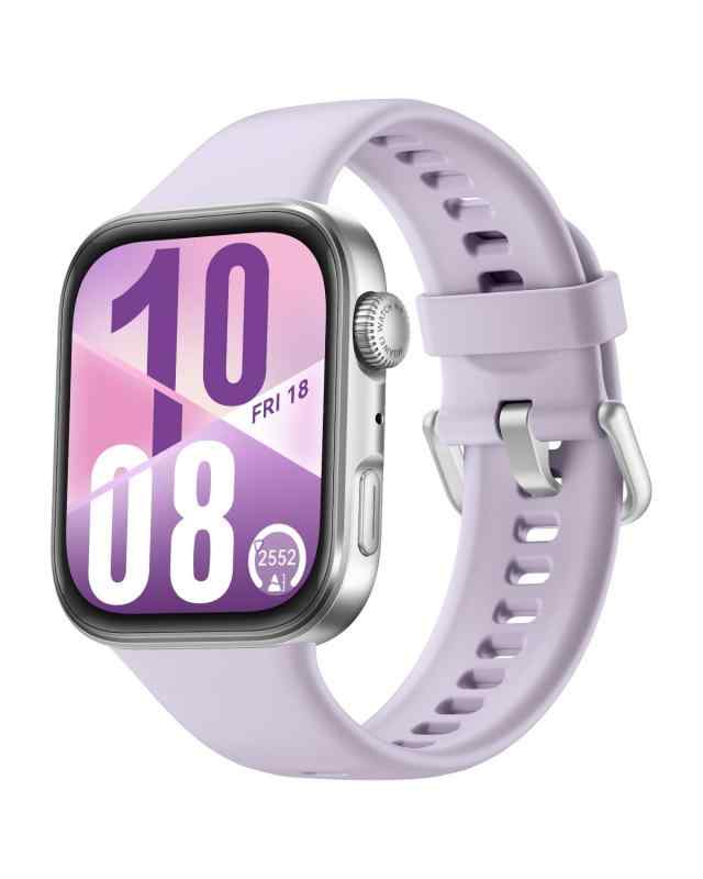 HUAWEI WATCH FIT 4 スマートウォッチ 薄型軽量 1.82インチ大画面 アウトドアに適した気圧計と測位システム 通知 フィットネス ヘルストラッカー 情緒測定 10日間ロングバッテリー iOS/Android パープル