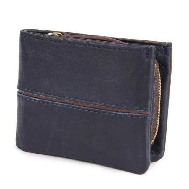 [バギーポート] 財布 フルクロームツートン洗い (ネイビー)