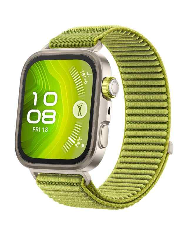 HUAWEI WATCH FIT 4 Pro スマートウォッチ 薄型軽量 ゴルフ機能 アウトドアに適した気圧計と測位システム 1.82インチ3000nitsディスプレイ サファイアガラス チタン合金ベゼル 10日間ロングバッテリー iOS/Android対