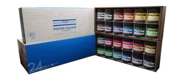 NICKER(ニッカー) 水彩絵具 ポスターカラー セット (40ml)