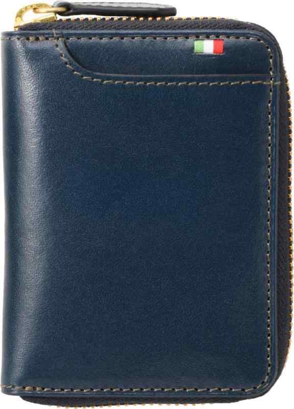 [ミラグロ] ラウンドファスナー タンポナートレザーシリーズ (Blue)