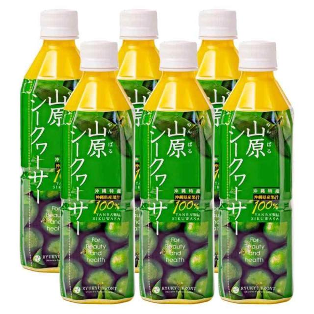 琉球フロント沖縄 山原シークヮーサー 500ml ペットボトル やんばる 山原 世界遺産 原液 シークワーサー (500ミリリットル (x 6))