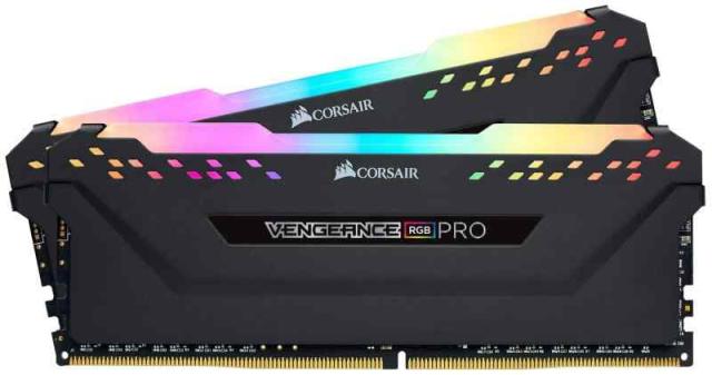 CORSAIR VENGEANCE RGB PRO DDR4 メモリ 16GB（8GB×2）最大3600MHz対応 Intel XMP対応 CL18 デスクトップPC用 ブラック CMW16GX4M2D3600C18