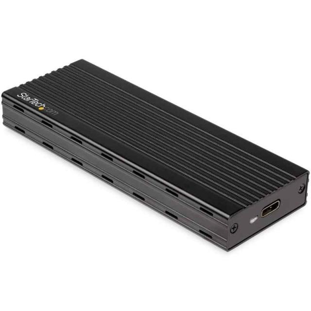 スターテック.com mSATA / M.2 (SATA) シングルドライブケース (ブラック)