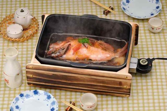 杉山金属 おでん鍋 煮魚 フッ素樹脂加工 日本製 電気 ふるさとのれん 1台5役 KS-2539_1