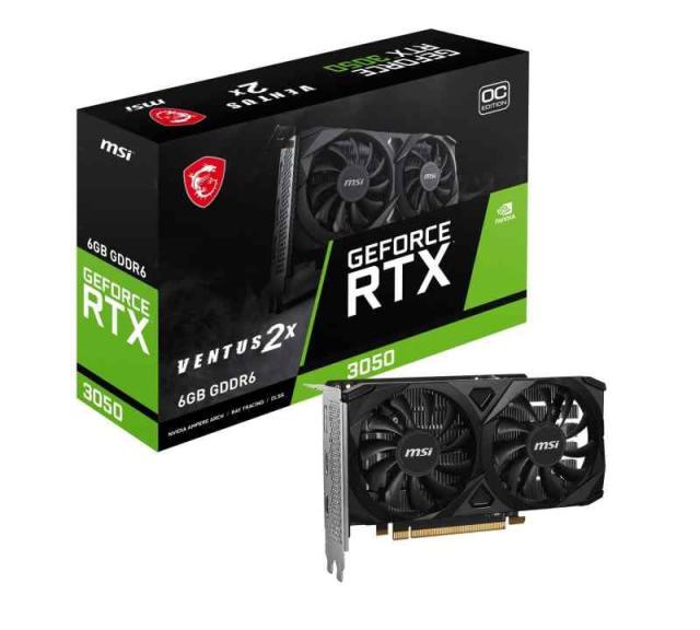 MSI GeForce RTX 3050 VENTUS 2X E 6G OC グラフィクス歌留多 VD8926