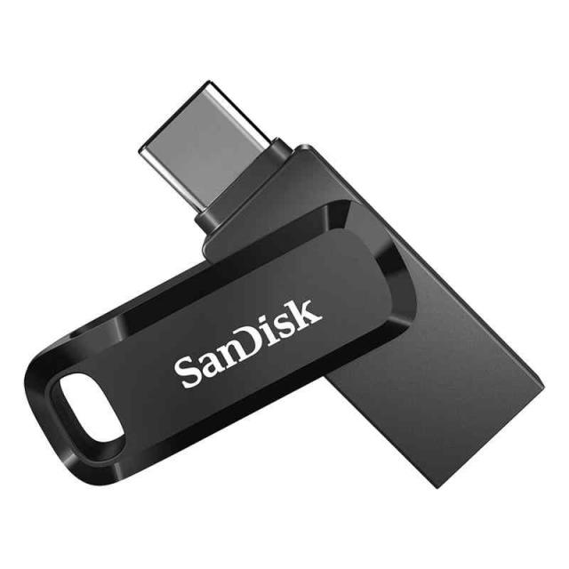 サンディスク USBフラッシュドライブ 128GB (2-in-1 USB Type-C/A, スマートフォン/タブレット/パソコン/Mac 対応, 自動バックアップ RescuePRO Deluxe付き, 黒) (512 GB)