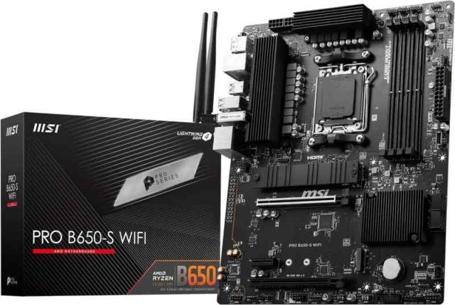 MSI マザーボード PRO B650-S WIFI [B650搭載] 【信頼性の高い6層PCB設計・12+2+1フェーズ安定な電源回路】ATX DDR5-7200 (OC)対応 AMD Ryzen 7000/9000 シリーズ対応MB6268