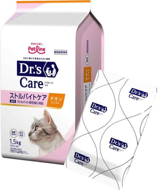 ドクターズケア 猫用ストルバイトケア, チキンテイスト, 1.5kg (250g×6