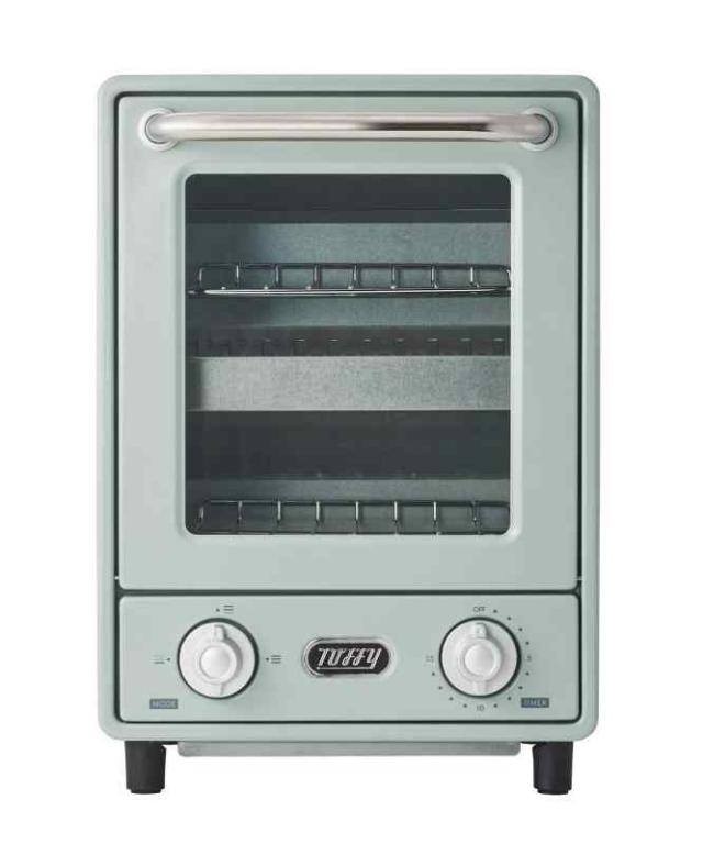 【Toffy/トフィー】 オーブントースター K-TS4 縦型トースター 2段トースター 新型 スリム レトロ (ペールアクア)