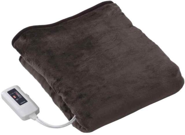 [山善] 電気毛布 敷き 電気敷毛布 140×80cm シングル 洗える ふわふわもこもこ 表面フランネル・裏面プードルタッチ仕上げ ダニ対策機能 温度調節無段階 YMS-F33P(T)