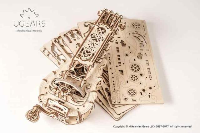 Ugears ハーディーガーディ 70030 木製謎合わせ 仕立て上げる ひな型 くっ付ける剤物の具不必要 成年者 中級