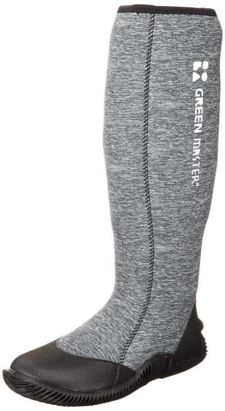 ATOM(アトム) メンズ No.2626アトム グリーンマスター ヘザーグレー 長靴 レインシューズ 雨靴 農作業 作業 作業靴 雨 農業 ガーデニング アウトドア フェス 防水 軽量 伸縮 フィット 性 (24.5~25.5 cm)