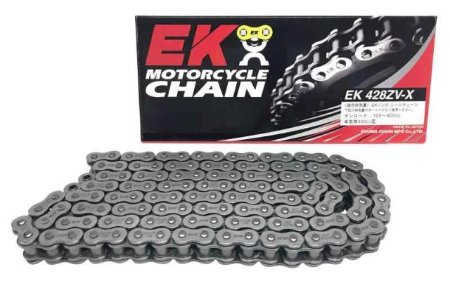 イーケー(EK) QXリングシールチェーン 428ZVX スチール 128L 【カシメジョイント】