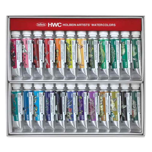 HOLBEIN ホルベイン工業 ヒグチユウコ×ホルベイン 2023 コラボアイテム 透明水彩絵具 5ml 2号 24色セット(083441)