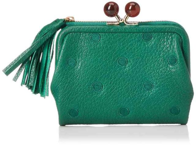 [ペルケ] アクリル玉がま口2つ折り財布 財布 レディース 本革 (GNDOT)