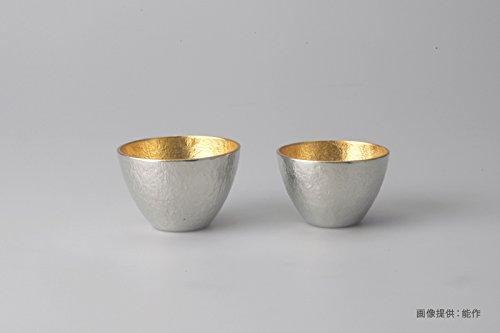 能作 ぐい呑 金箔 70cc 〔錫〕 511270 【能作】ぐい呑- 金箔 | かっぱ橋