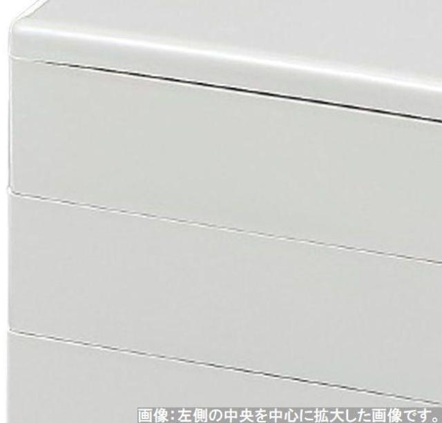 J-kitchens 重箱 3段 6.5寸 彩 お重箱 ホワイトパール 内塗無 19.5cm x 19.5cm x 16.5cm 日本製_1