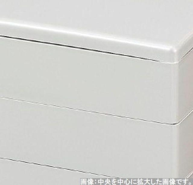 J-kitchens 重箱 3段 6.5寸 彩 お重箱 ホワイトパール 内塗無 19.5cm x 19.5cm x 16.5cm 日本製_2