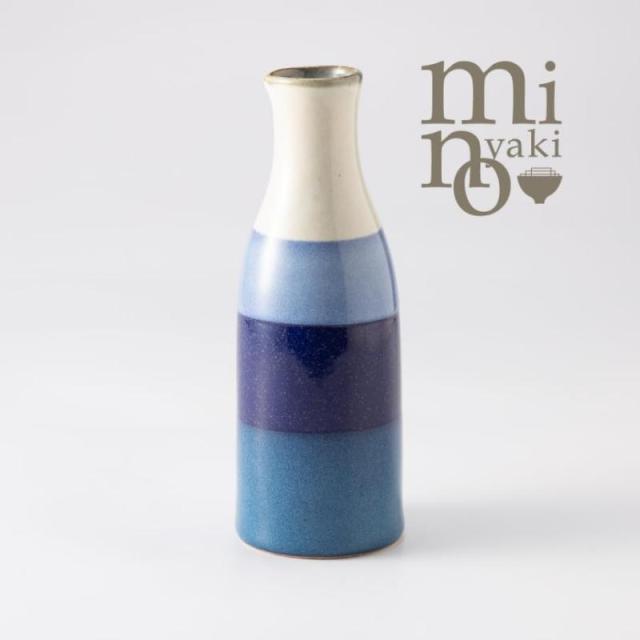 酒器 徳利 和食器 おしゃれ スマート徳利 青段 300cc 磁器 日本製 23363