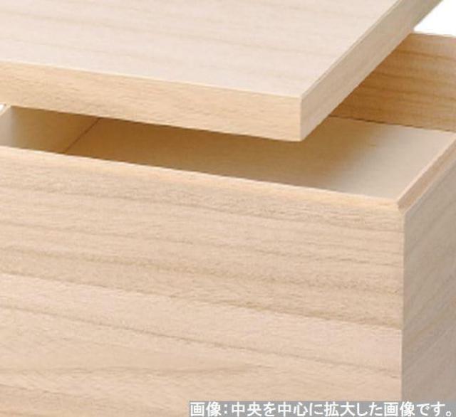 J-kitchens 重箱 日本製 3段 木製 6.5寸 桐福籠 重白木 20.3cm x 20.3cm x 17.6cm_2