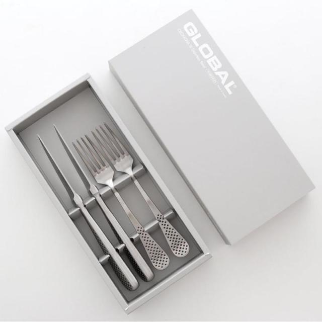 グローバル GLOBAL ステーキナイフ＆フォークセット オールステンレス