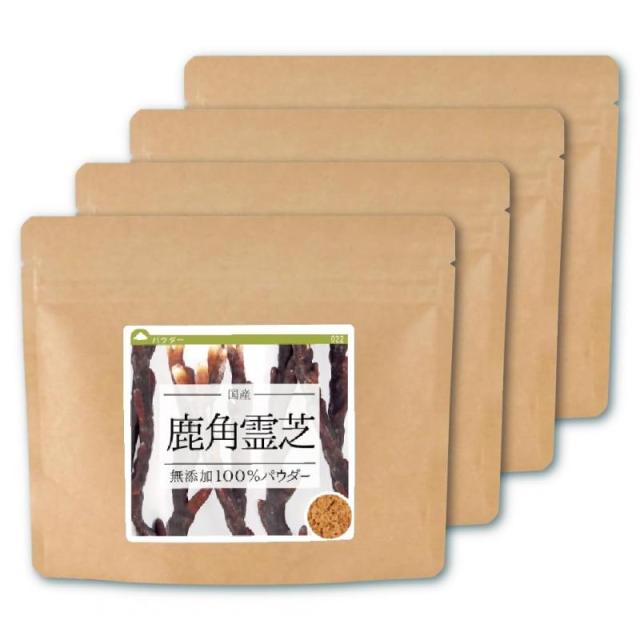 健康・野草茶センター 国産 鹿角霊芝 100％ パウダー (40gx4個)