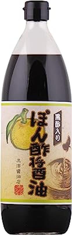 黒澤醤油店 ぽん酢醤油 黒酢入り 1L × 3