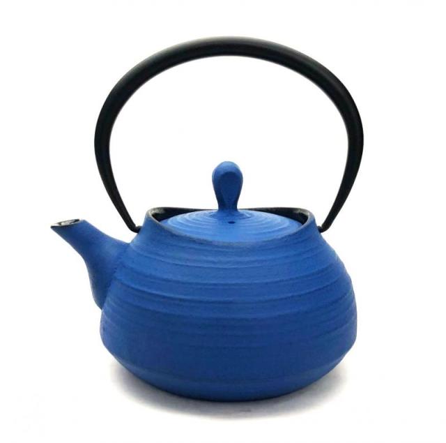 壱鋳堂　南部鉄器　ティーポット　刷毛目　Hakeme 0.4L　ジャパンブルー