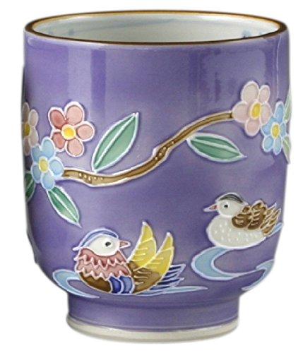 京焼 清水焼 昇峰窯 湯呑 (木箱入) 大 交趾おしどり usk843-01