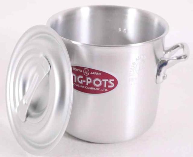 キングアルマイト 寸胴鍋(目盛付)21cm キングアルマイト 外輪鍋(目盛付)21cm(代引不可)送料無料 中尾