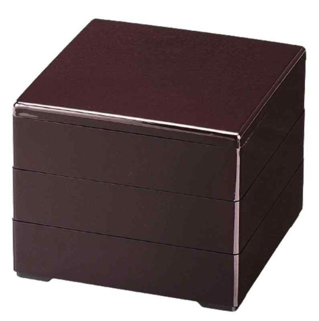 J-kitchens 重箱 日本製 3段 7寸 和 紙 白金市松 22.0cm x 22.0cm x 17.6cm ｜J-kitchens 重箱 日本製 3段 7寸 和 紙 小波赤 22.0cm x 22.0cm x 17.6cm｜重箱 オンライン通販