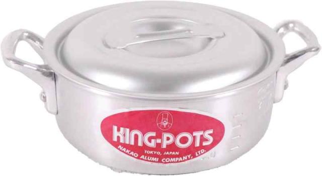 中尾アルミ製作所 アルミ キング 外輪鍋(目盛付)18cm