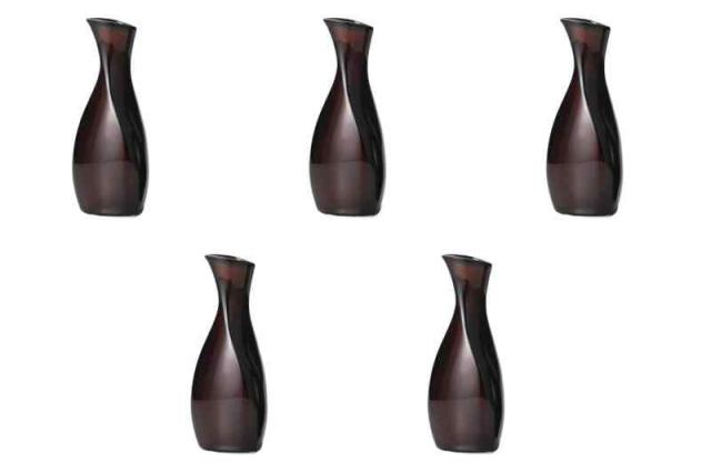 5個セット うるしブラウンオリメ徳利大 [ 6.9×18？(250？) ] | 徳利 セトモノホンポ(Setomonohonpo)