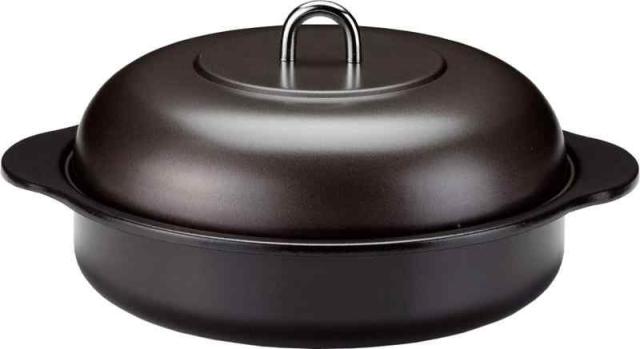 高木金属 両手鍋 ホーロー 石焼いも器 24cm 電磁調理器対応 日本製 HA-IY24N