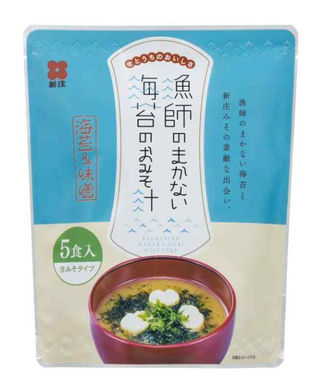 【６０食】漁師のまかない海苔のおみそ汁（５食入１２セット）【瀬戸内海産ばらのり使用】 （お湯で溶くだけ 即席味噌汁 ストック 新庄みそ 前田屋 大容量） 4,430円